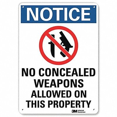 Notice Sign 14 in x 10 in Aluminum MPN:U1-1012-RA_10X14