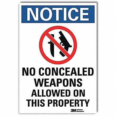 Notice Sign 14x10in Reflective Sheeting MPN:U1-1012-RD_10X14