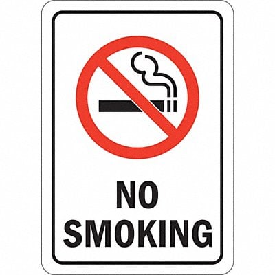 No Smoking Sign 10 inx7 in Aluminum MPN:U1-1014-RA_10X7