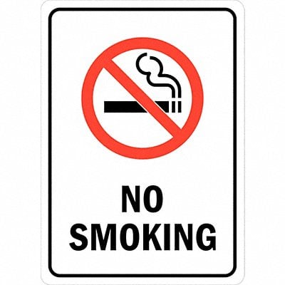 No Smoking Sign 14 inx10 in Aluminum MPN:U1-1014-RA_14X10