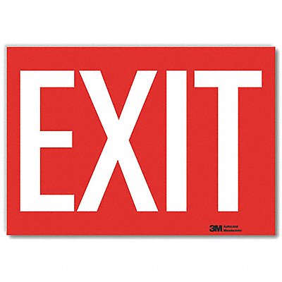 Exit Sign 7in x 10in Reflective Sheeting MPN:U1-1016-RD_10X7