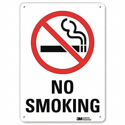 No Smoking Sign 14 inx10 in Aluminum MPN:U1-1017-RA_10X14