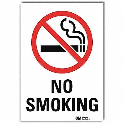 No Smoking Sign 14inx10in RflctvSheeting MPN:U1-1017-RD_10X14