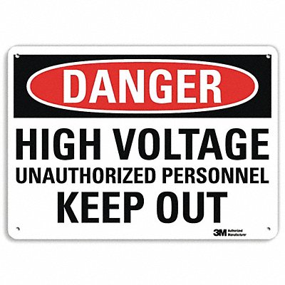 Danger Sign 7 in x 10 in Aluminum MPN:U1-1022-RA_10X7