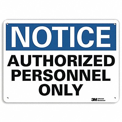 Notice Sign 10 inx14 in Plastic MPN:U1-1024-NP_14X10