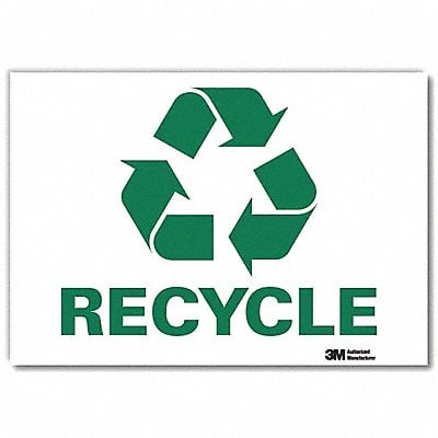 Recycling Sign 10x14in Rflctive Sheeting MPN:U1-1028-RD_14X10