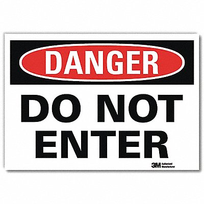 Danger Sign 7inx10in Reflective Sheeting MPN:U1-1032-RD_10X7