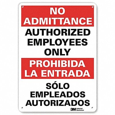 Safety Sign 14 inx10 in Aluminum MPN:U1-1041-RA_10X14