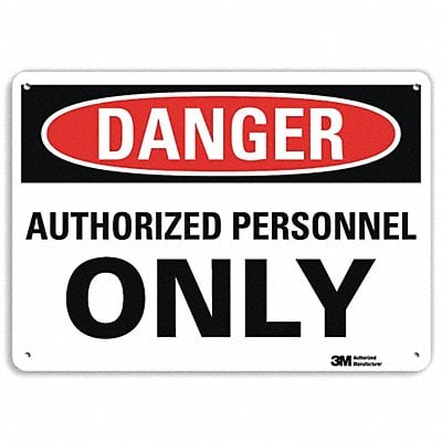 Danger Sign 10 inx14 in Aluminum MPN:U1-1042-RA_14X10