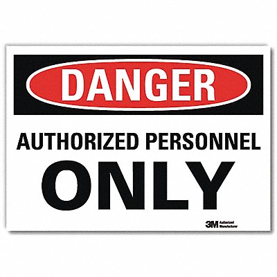 Danger Sign 7inx10in Reflective Sheeting MPN:U1-1042-RD_10X7