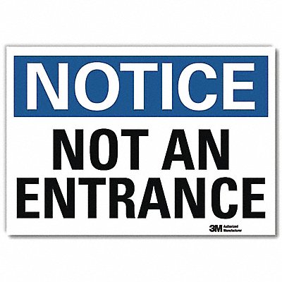 Notice Sign 7inx10in Reflective Sheeting MPN:U1-1043-RD_10X7