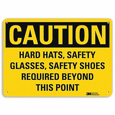 Caution Sign 7 in x 10 in Aluminum MPN:U1-1054-RA_10X7