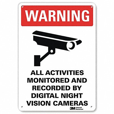 Warning Sign 14 in x 10 in Aluminum MPN:U1-1055-RA_10X14