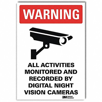 Warning Sign 14x10in Reflective Sheeting MPN:U1-1055-RD_10X14