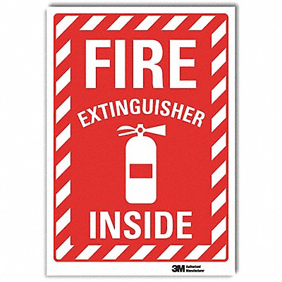 Fire Extinguisher Sign 14x10in Rflctive MPN:U1-1060-RD_10X14