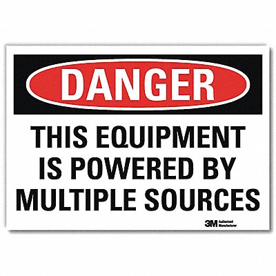 Danger Sign 7inx10in Reflective Sheeting MPN:U1-1072-RD_10X7