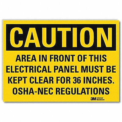 Caution Sign 7inx10in Reflctv Sheeting MPN:U1-1073-RD_10X7