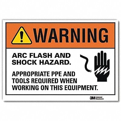 J2716 Warning Sign 7inx10in Reflctv Sheeting MPN:U1-1077-RD_10X7