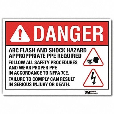 Danger Sign 7inx10in Reflective Sheeting MPN:U1-1082-RD_10X7