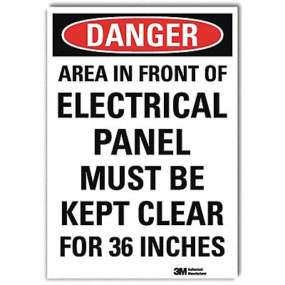 Danger Sign 10inx7in Reflective Sheeting MPN:U1-1083-RD_7X10