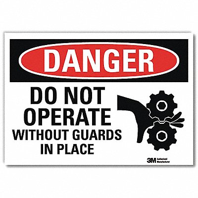 Danger Sign 7inx10in Reflective Sheeting MPN:U1-1085-RD_10X7