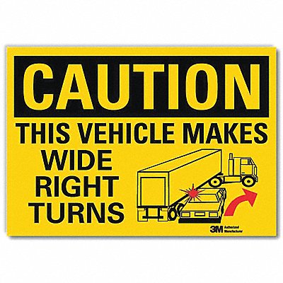 Rflctv Traffic Safety Label 7x10in Plstc MPN:U1-1090-RD_10X7