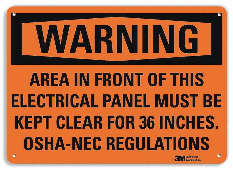 Warning Sign 7 in x 10 in Aluminum MPN:U1-1093-NA_10x7