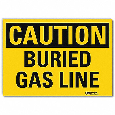 Caution Sign 7 in x 10 in Rflct Sheeting MPN:U4-1101-RD_10X7