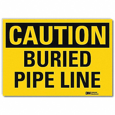 Caution Sign 7 in x 10 in Rflct Sheeting MPN:U4-1102-RD_10X7