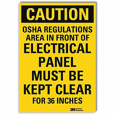 Caution Sign 7inx5in Reflective Sheeting MPN:U4-1572-RD_5X7