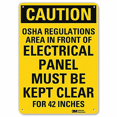 Caution Sign 10 in x 7 in Plastic MPN:U4-1573-NP_7X10