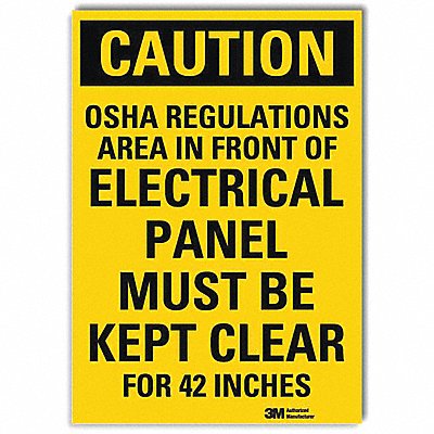 Caution Sign 7inx5in Reflective Sheeting MPN:U4-1573-RD_5X7