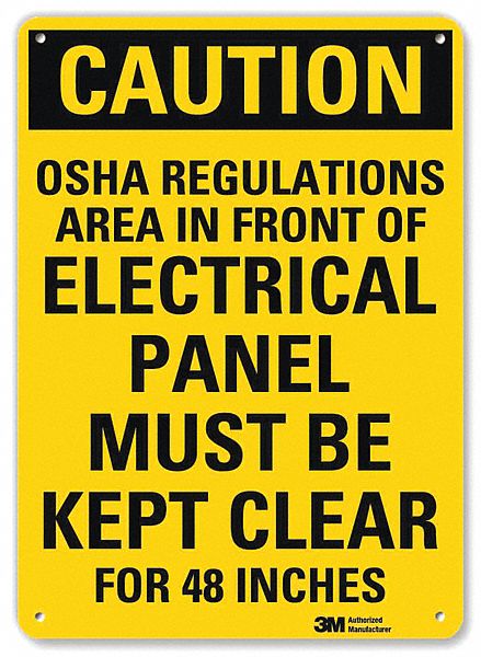 Caution Sign 14 in x 10 in Aluminum MPN:U4-1574-NA_10x14