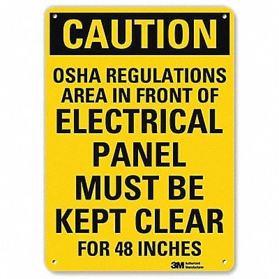 Caution Sign 10 in x 7 in Plastic MPN:U4-1574-NP_7X10