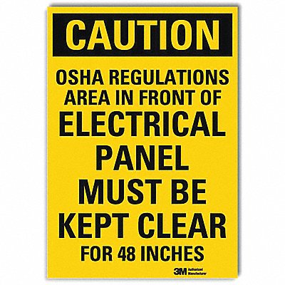 Caution Sign 7inx5in Reflective Sheeting MPN:U4-1574-RD_5X7