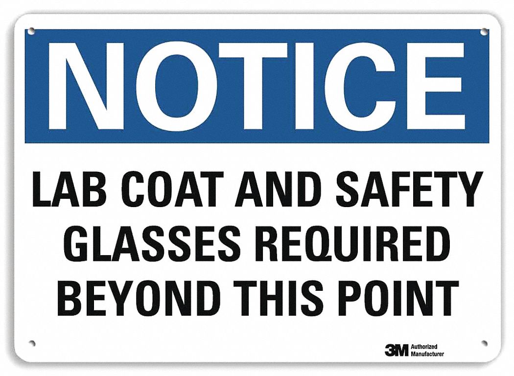 Notice Sign 7 in x 10 in Aluminum MPN:U5-1303-NA_10x7