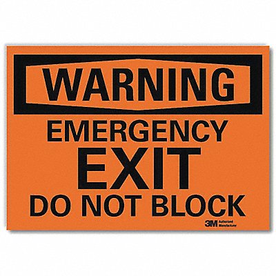 Warning Sign 7x10in Reflective Sheeting MPN:U6-1078-RD_10X7