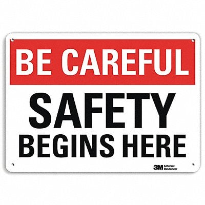 Safety Sign 7 inx10 in Plastic MPN:U7-1027-NP_10X7