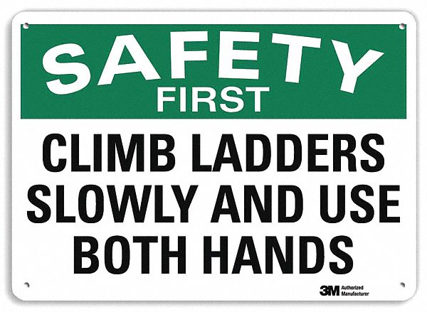 Safety First Sign 7 in x 10 in Aluminum MPN:U7-1172-NA_10x7