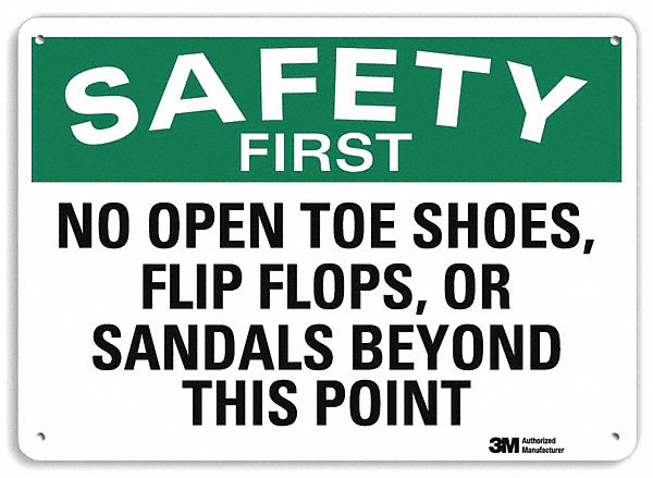 Safety First Sign 7 in x 10 in Aluminum MPN:U7-1221-NA_10x7