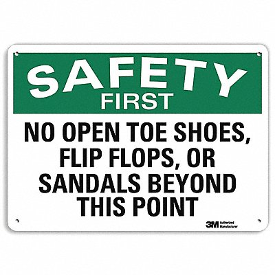 Safety Sign 10 in x 14 in Plastic MPN:U7-1221-NP_14X10