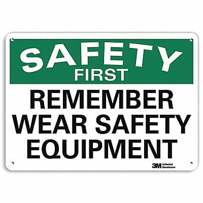 Safety Sign 10 in x 14 in Plastic MPN:U7-1230-NP_14X10