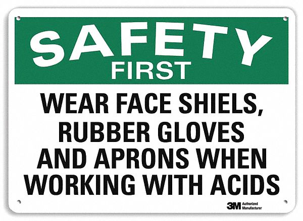 Safety First Sign 7 in x 10 in Aluminum MPN:U7-1271-NA_10x7