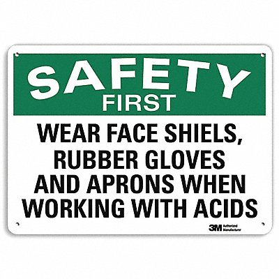 Safety Sign 7 in x 10 in Plastic MPN:U7-1271-NP_10X7