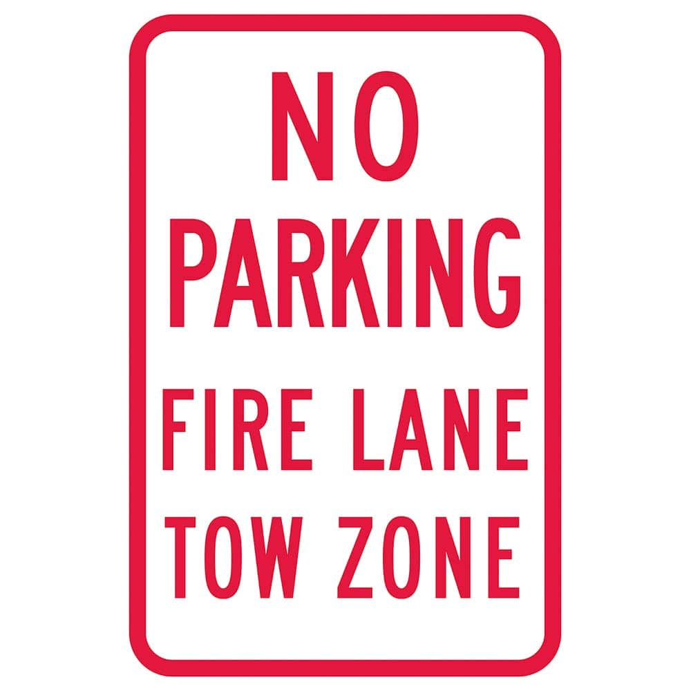 Traffic & Parking Signs, MessageType: No Parking & Tow Away Signs , Message or Graphic: Message Only , Legend: Fire Lane No Parking Tow Zone  MPN:T1-1053-HI12X18