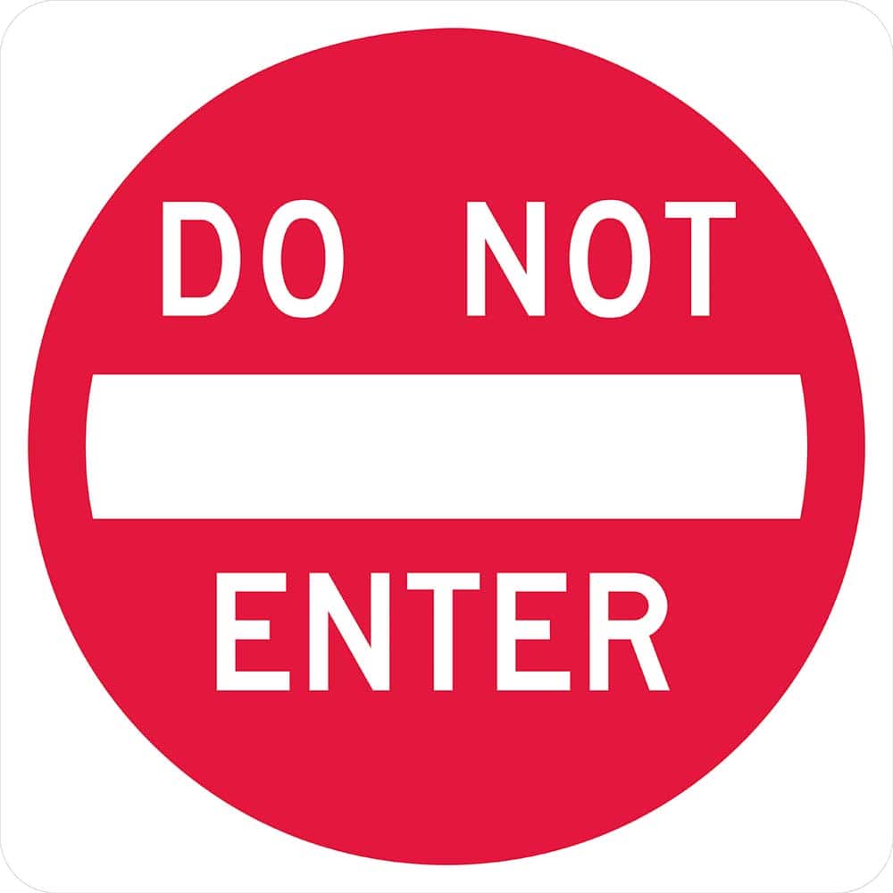Traffic & Parking Signs, MessageType: Traffic Control Signs , Message or Graphic: Message & Graphic , Legend: Do Not Enter , Graphic Type: Do Not Enter  MPN:T1-1105-HI12X12