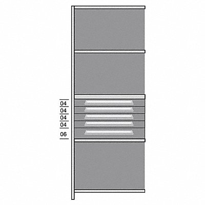 Shelf 85 H 36 W Steel 800 lb Capacity MPN:DDJ115005A