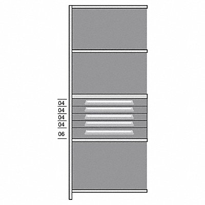 Shelf 85 H 36 W Steel 800 lb Capacity MPN:DDJ115006A