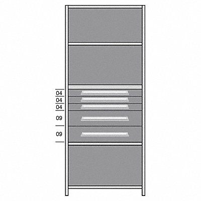 Shelf 85 H 36 W Steel 800 lb Capacity MPN:DDJ115016