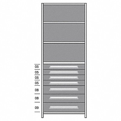 Shelf 85 H 36 W Steel 800 lb Capacity MPN:DDJ115025